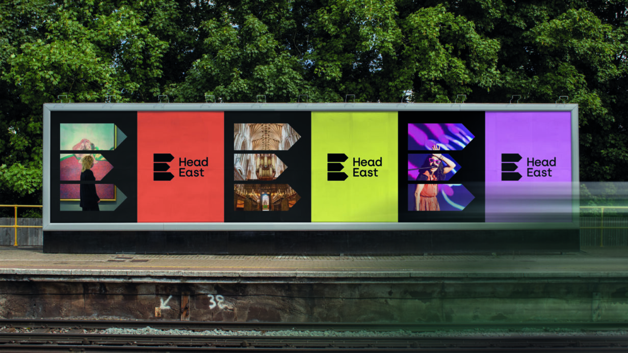 Head East billboard campaign. Displaying images of culture in East Anglia