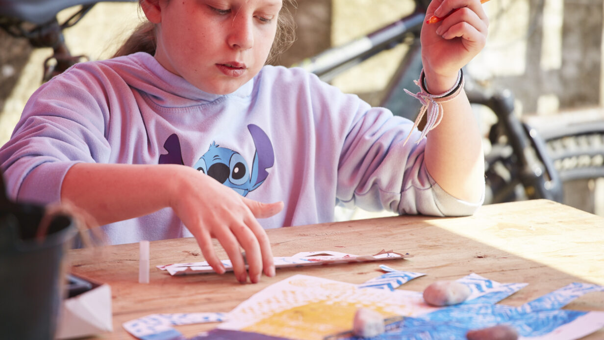 Families take part in arts activities at The Ice House, Great Yarmouth