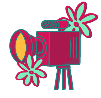 Illustration of a film camera