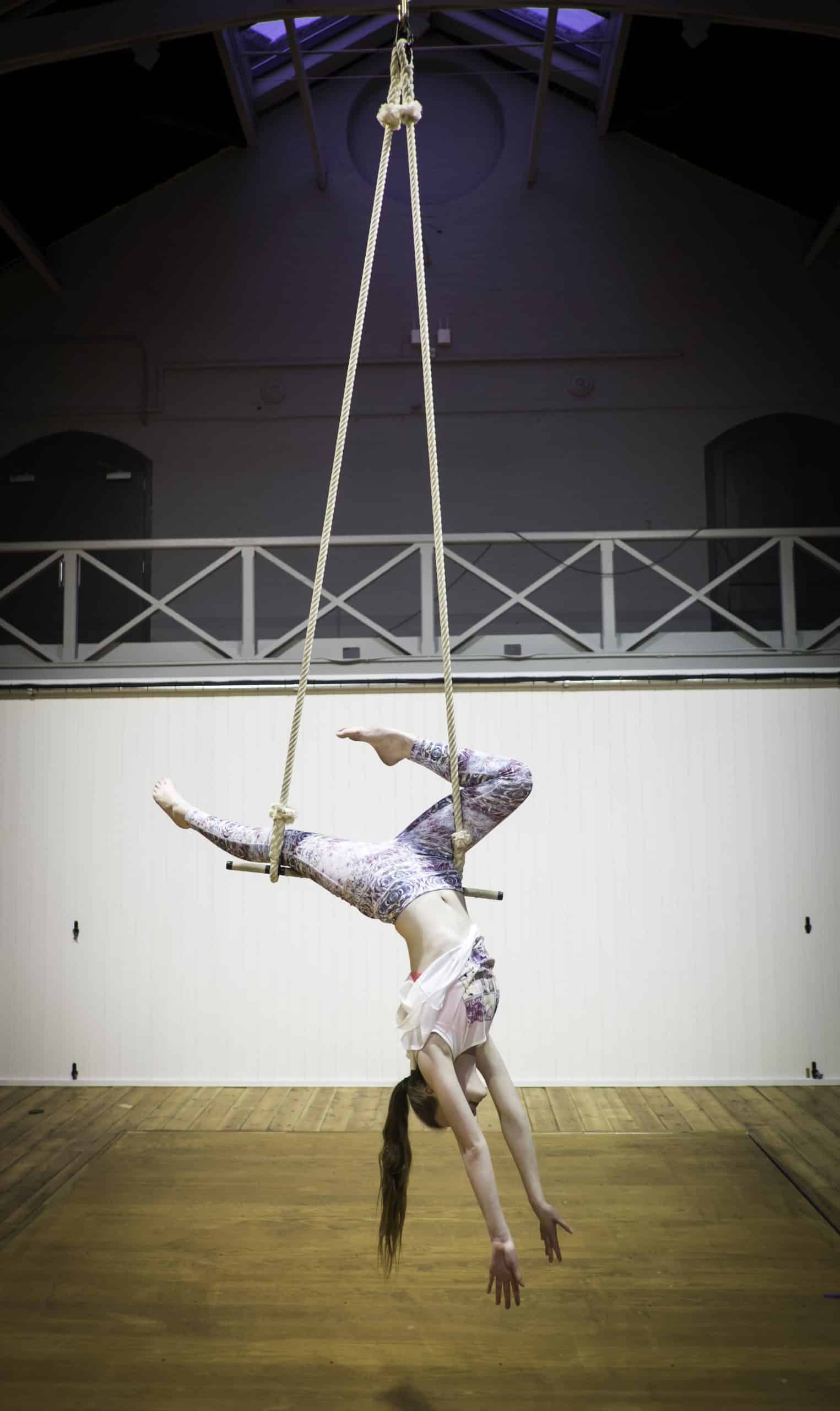 Girl on a trapeze