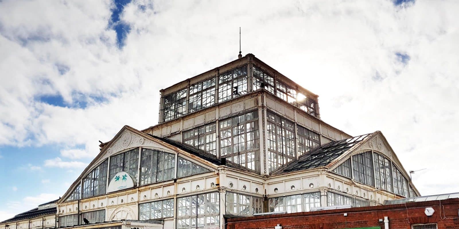 Photo of the Winter Gardens, a glass steel frame building on the Great Yarmouth coastline