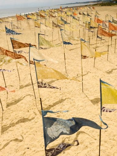 Beach of Dreams_Kinetika_Beach of Dreams 2021_Credit_Mike Johnston_7 Silk flags in the sand